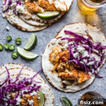 Yucatan Inspired Fish Tacos on a serving platter