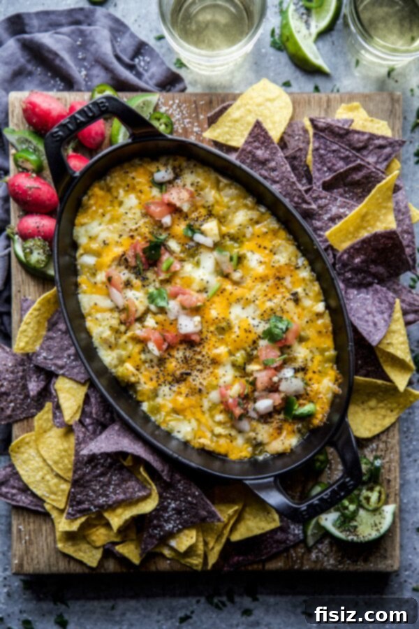 30 Festive Cinco De Mayo Recipes 4 Tequila Chicken Queso Fundido, a warm, cheesy dip perfect for sharing.