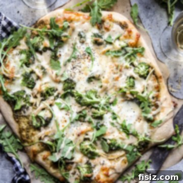 Easy Green Goddess Chicken Pizza with vibrant green toppings