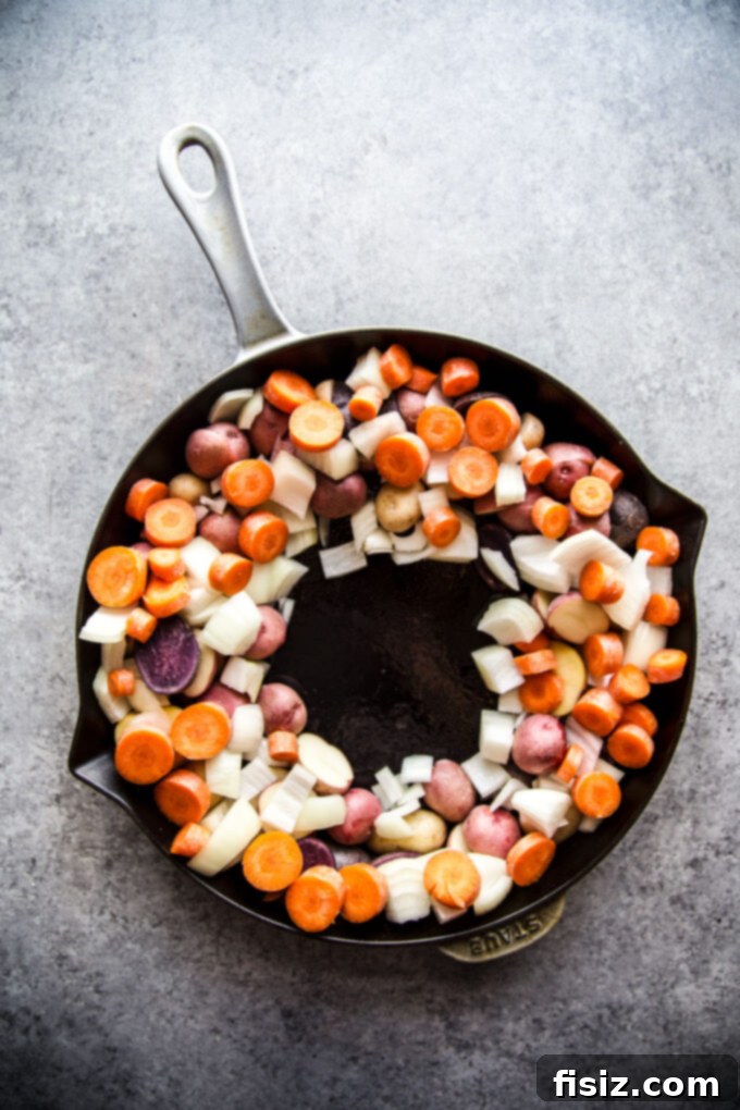 Fresh carrots and potatoes for roasting