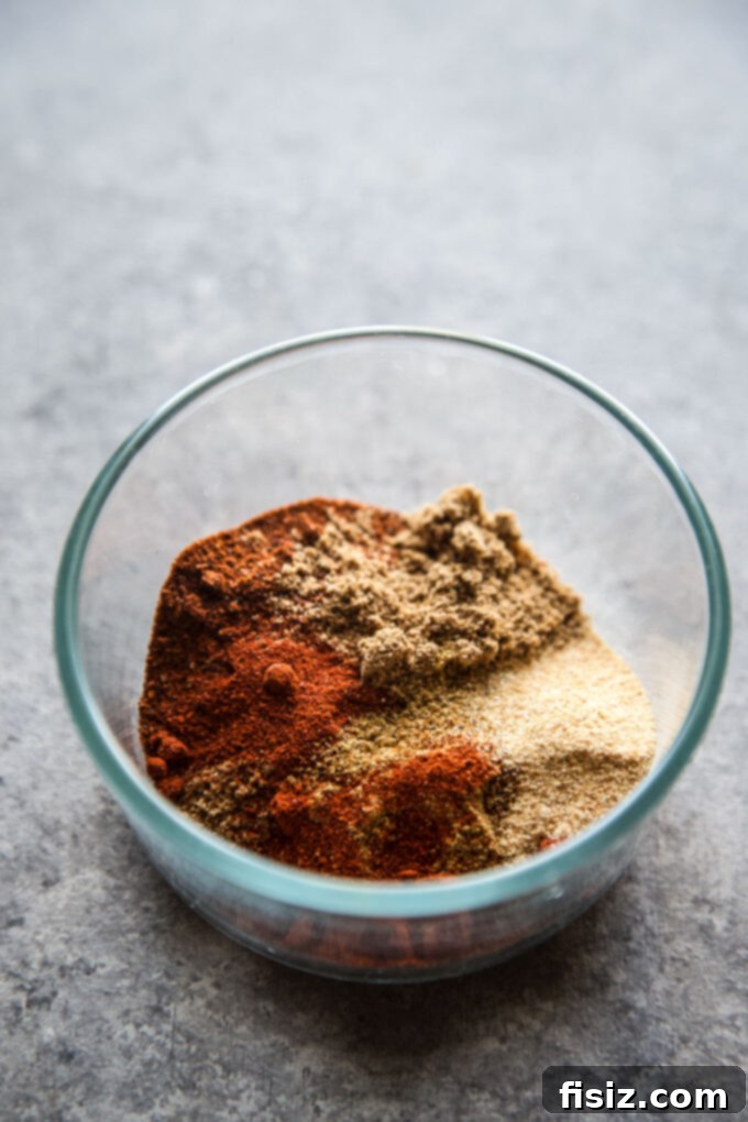 Homemade Mexican seasoning blend in a bowl