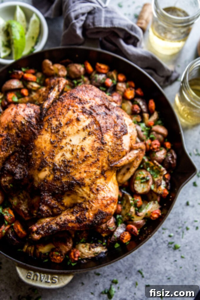 One-Skillet Mexican Chicken with cilantro garnish