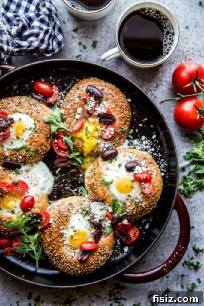 May Projects On My Radar 10 egg stuffed greek bagels, perfect for a Mother's Day brunch