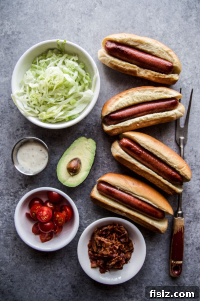 Gourmet Cobb Hot Dogs 4 Easy Cobb Style Hot Dogs www.thecuriousplate.com
