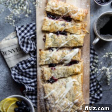Blueberry and Meyer Lemon Puffed Pastry Tart