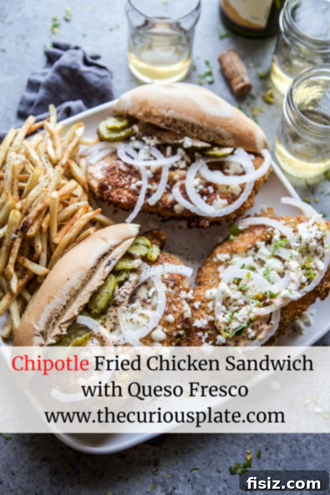 Chipotle Fried Chicken, Queso Fresco Sandwich 10 Chipotle Fried Chicken Sandwich with Queso Fresco, a delicious and easy meal.