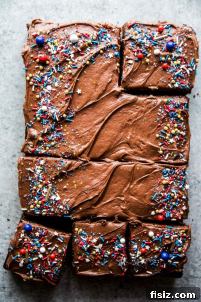 Memorial Day Feast: 45+ Effortless Recipes 2 Ultimate Chocolate Sheet Cake with Chocolate Cream Cheese Frosting, a perfect decadent dessert for your Memorial Day celebration