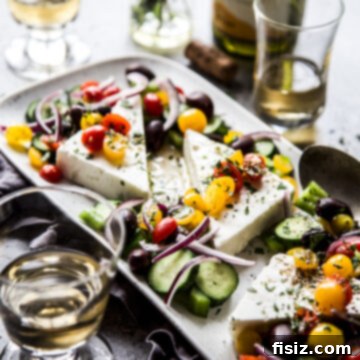 The finished 15-Minute Greek Feta Salad