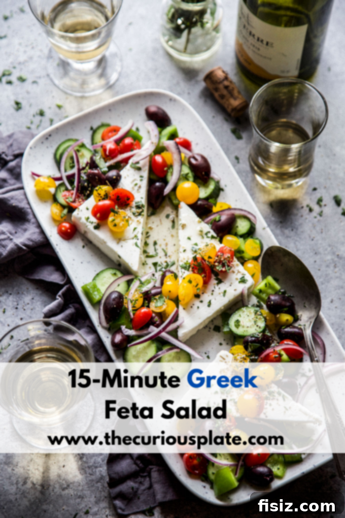 Fresh 15-Minute Greek Feta Salad 8 Delicious and healthy Greek Feta Salad served as a light lunch