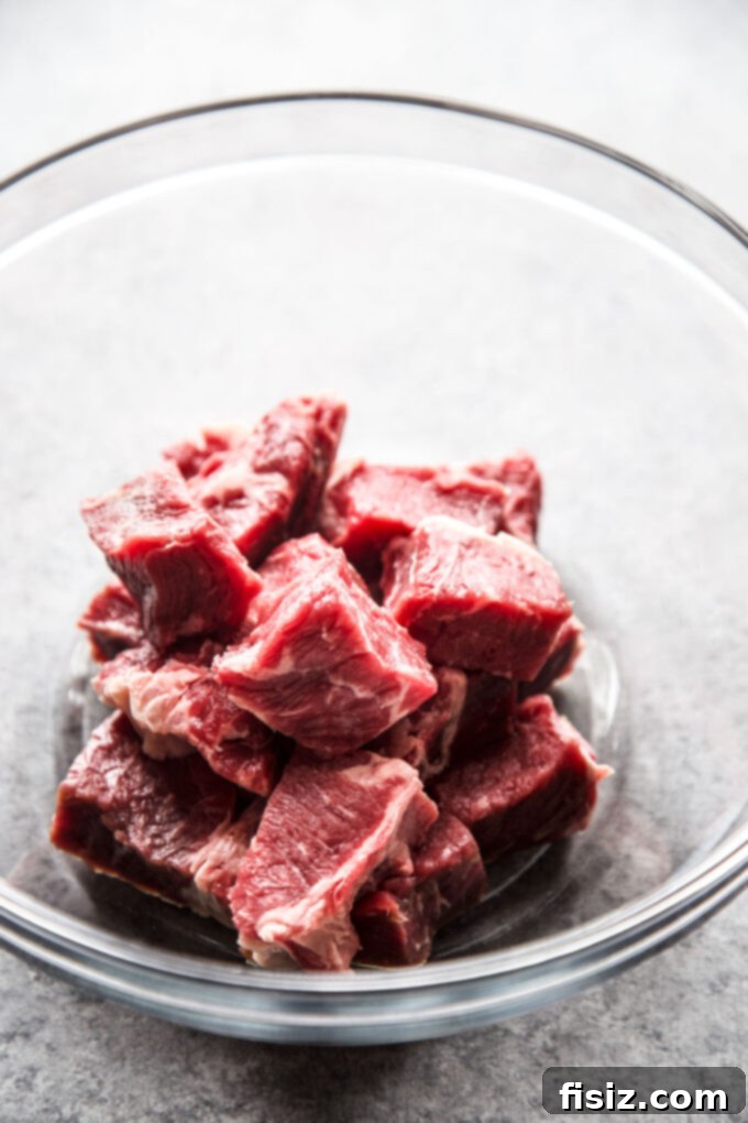 Banh Mi Flavored Beef Skewers 4 Fresh Certified Angus Beef Top Sirloin Steaks ready to be cut for kebabs