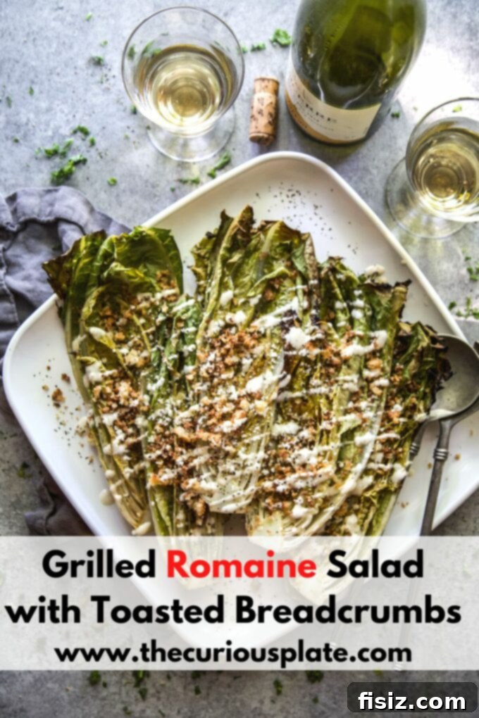 Charred Romaine with Golden Garlic Crumbs 11 A beautifully presented Grilled Romaine Salad with Toasted Breadcrumbs, ready for a feast.