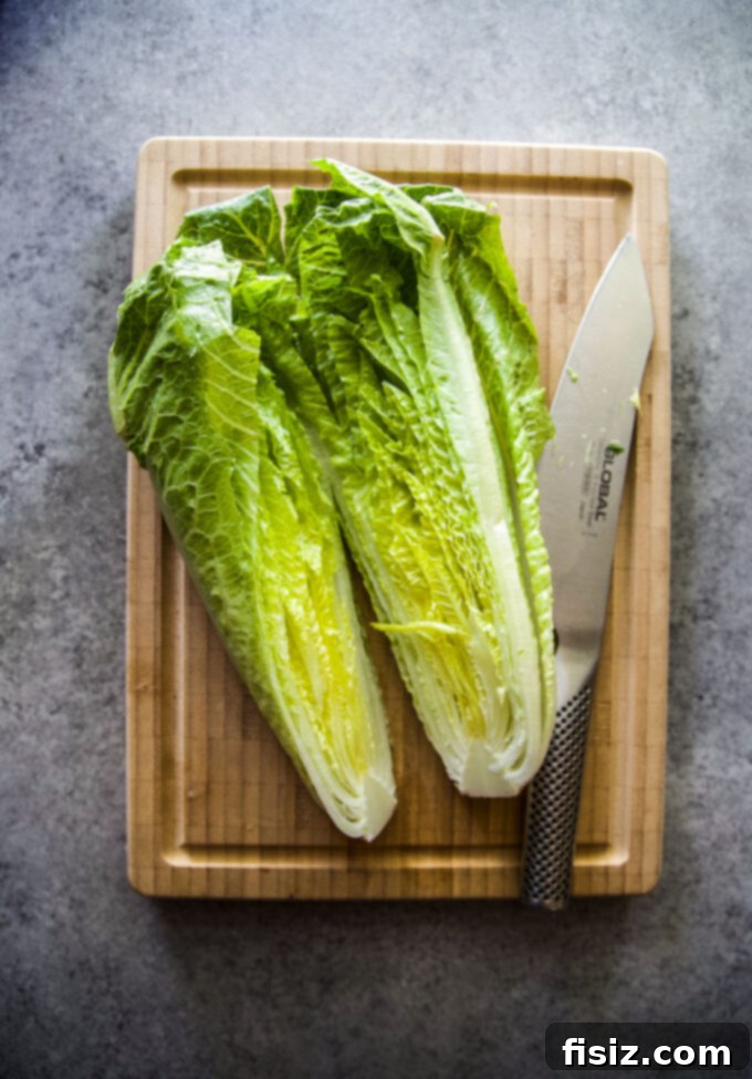 Charred Romaine with Golden Garlic Crumbs 6 A skillet with golden-brown toasted breadcrumbs.