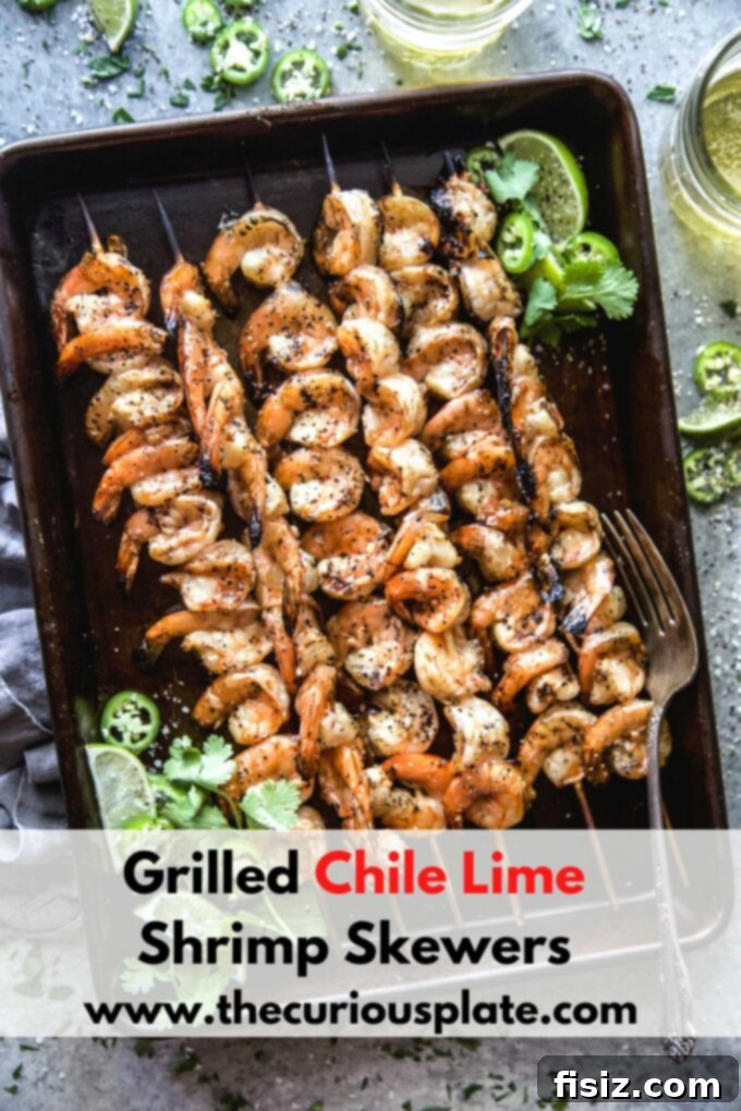 Spicy Citrus Grilled Shrimp Skewers 11 Grilled shrimp skewers close-up, ready to be enjoyed.