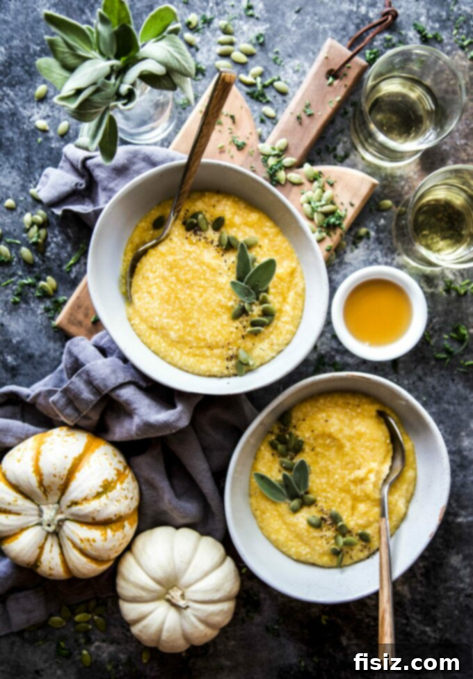 September Makes I Can't Wait To Start 7 Maple Roasted Pumpkin Grits, a unique and comforting breakfast or side.