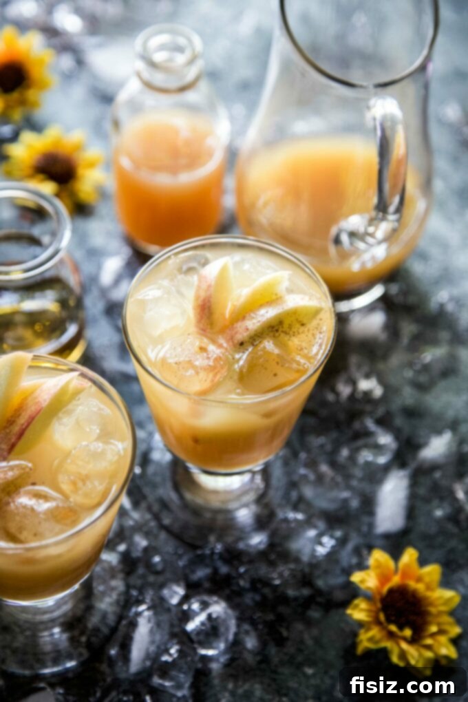 28 Irresistible Apple Recipes to Make Today 8 Apple Bourbon Ginger Spritz - A refreshing fall cocktail with bourbon, ginger, and apple.