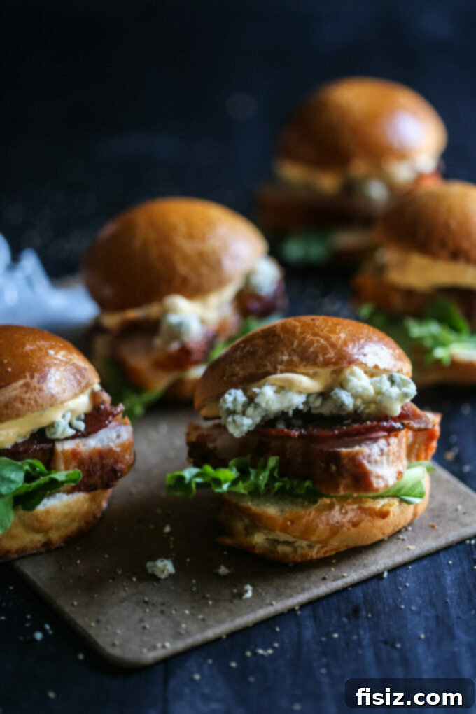 Our Top 30 Cozy Fall Recipes 6 Applewood Bacon Pork Loin Filet Sliders with Pumpkin Aioli, a perfect fall main dish or appetizer for entertaining.