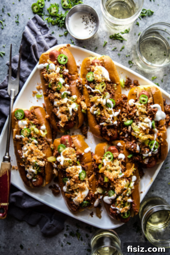 Game Day Grub: 35+ Easy Tailgate Favorites 6 Loaded Chorizo & Kimchi Hot Dogs - Gourmet Tailgating Main