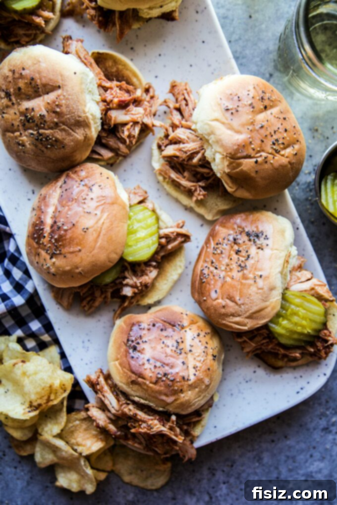 Game Day Grub: 35+ Easy Tailgate Favorites 8 Slow Cooker Shredded Lamb Sliders with Pepper Relish - Easy Game Day Main