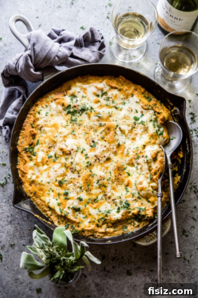 Cozy Pumpkin Gnocchi Skillet Bake 2 Delicious One-Skillet Pumpkin Gnocchi Bake, a perfect fall comfort food