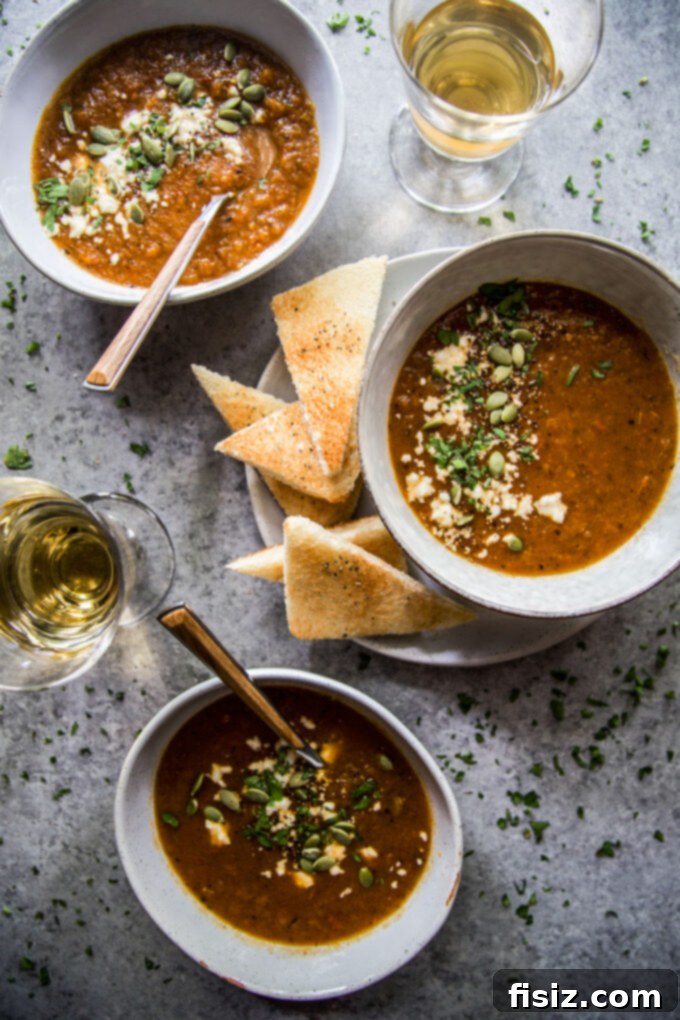 Charred Tomato Poblano Bisque 8 roasted tomato and poblano soup www.thecuriousplate.com