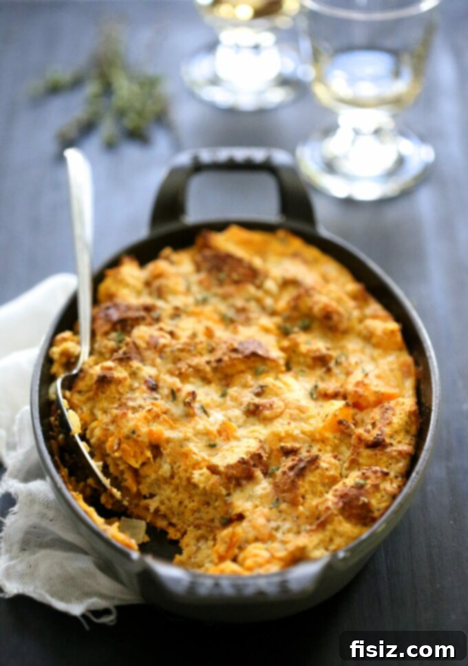 Whip Up These 27 Pumpkin Recipes Today 6 A rich and savory Pumpkin, Butternut Squash and Gorgonzola Bread Pudding, a delightful and unique side dish.