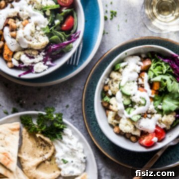 Zaatar Roasted Veggie Bowls with Zesty Lemon Yogurt 10 Roasted Veggie Za’atar Bowls with Lemon Yogurt Sauce