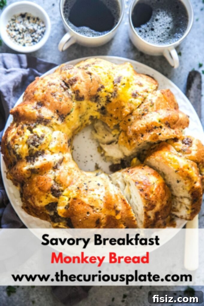 Hearty Morning Savory Monkey Bread 12 Fully baked Savory Breakfast Monkey Bread, ready to serve