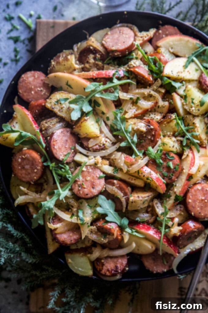 Sausage and Apple Hash with Zesty Whole Grain Mustard 8 Sausage and Apple Hash with Whole Grain Mustard