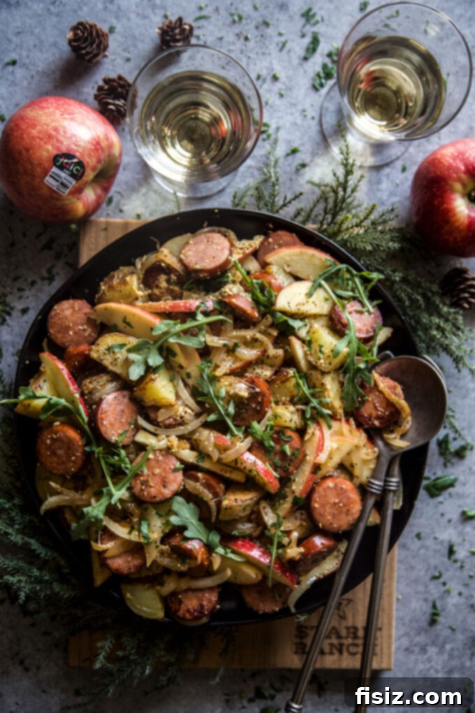 Sausage and Apple Hash with Zesty Whole Grain Mustard 9 Sausage and Apple Hash with Whole Grain Mustard