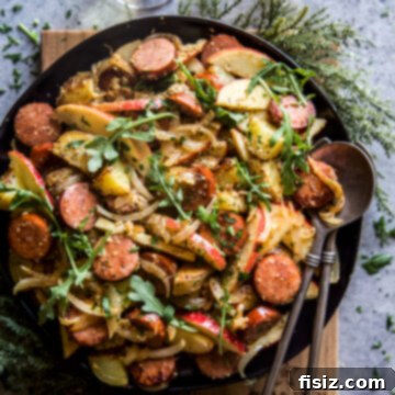 Sausage and Apple Hash with Whole Grain Mustard