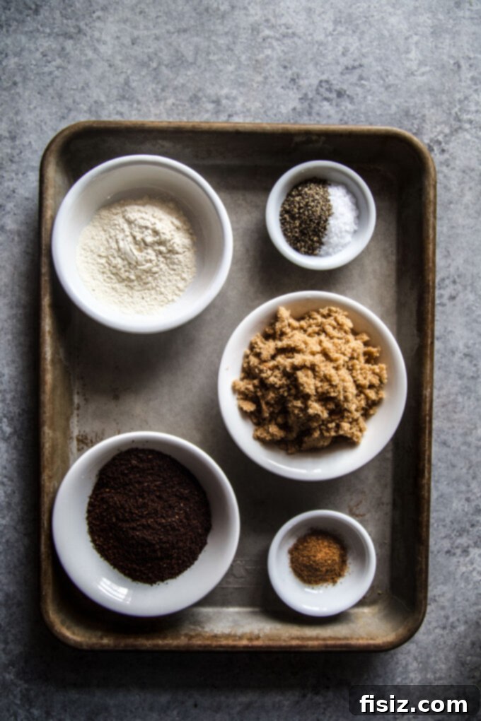 Slow-Roasted Coffee-Rubbed Pork Shoulder 4 ingredients to make coffee rubbed pork roasted