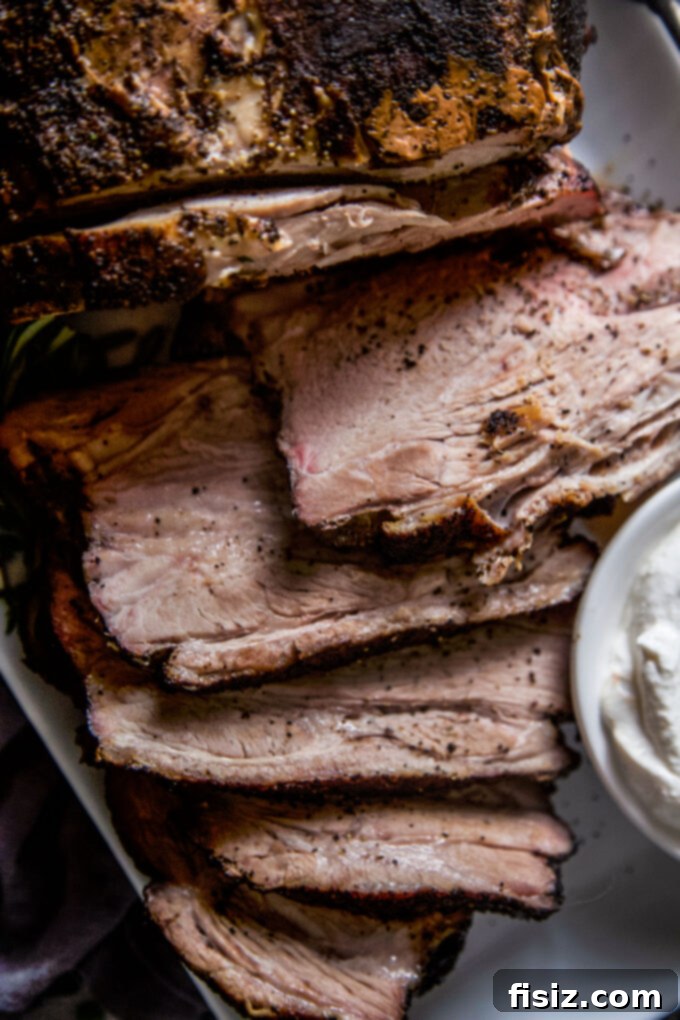 Slow-Roasted Coffee-Rubbed Pork Shoulder 9 Shredded coffee-rubbed pork shoulder, ready for serving.