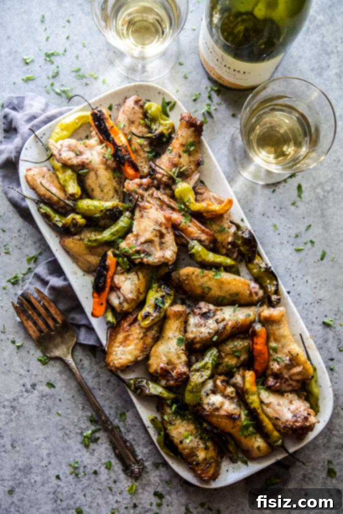 Lemon Garlic Chicken Wings - an easy and delicious January chicken dinner