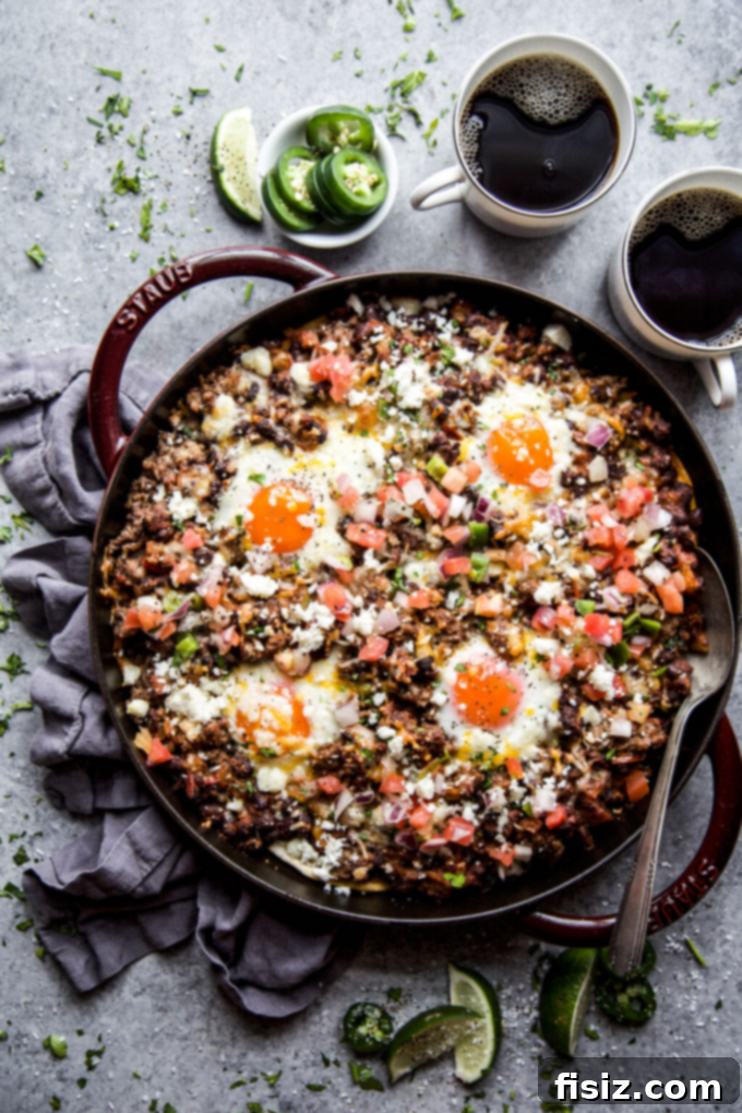45 Delicious Recipes to Make This February 4 Skillet Huevos Rancheros with Ground Lamb, a hearty and flavorful breakfast
