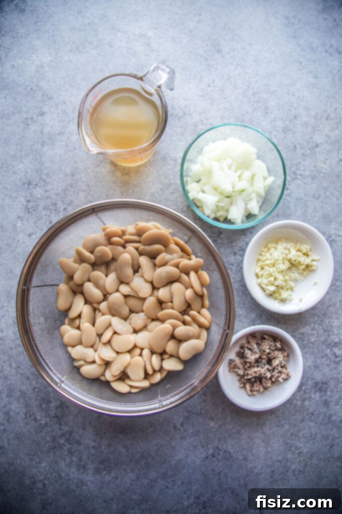 ingredients to make green goddess white bean soup 
