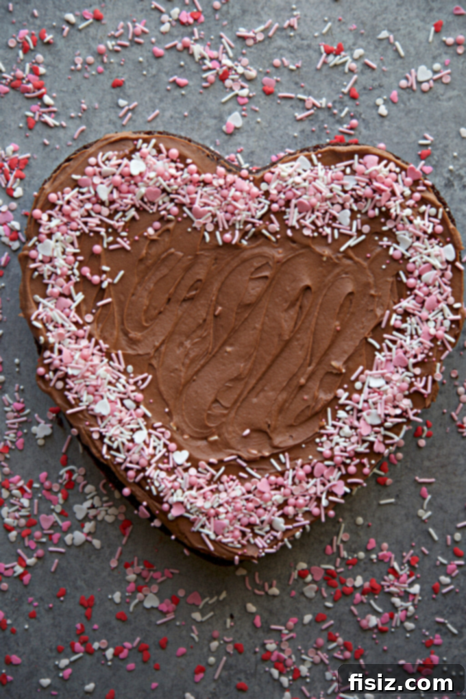 Homemade Valentine's Day Recipes: Over 36 Easy Ideas 2 Heart-Shaped Chocolate Cake with Chocolate Cream Cheese Frosting - The Perfect Valentine's Day Dessert