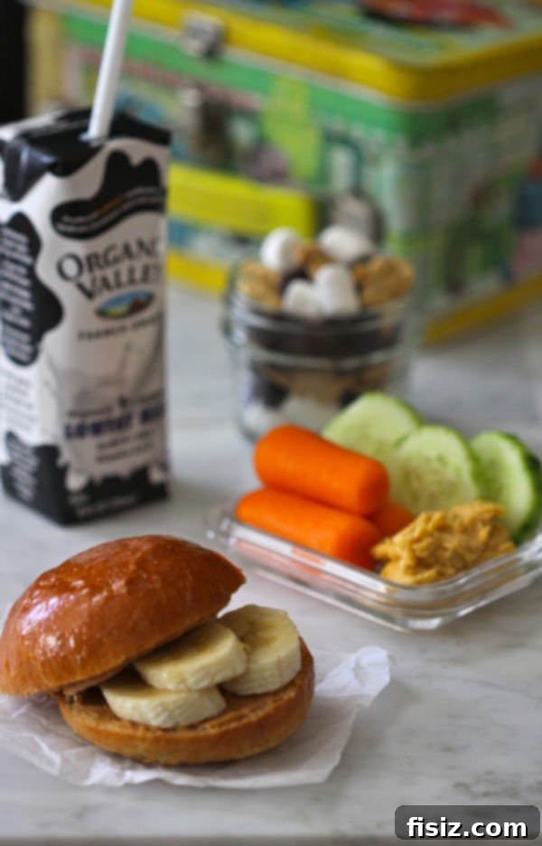 Healthy and fun school lunchbox with Elvis Slide, Garden on the Go, and Golden Bunny S'mores