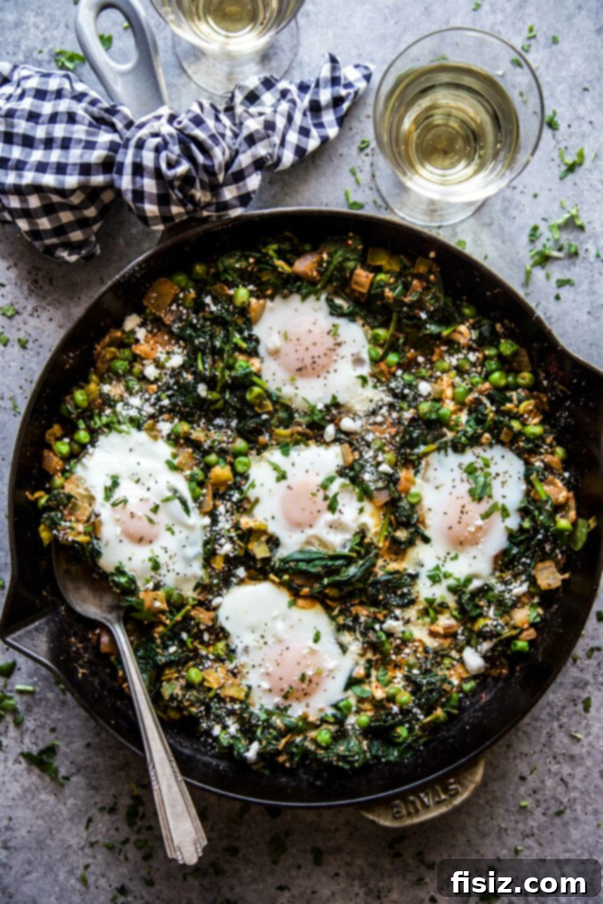 41 Must-Try Recipes for March 6 Feta, Spinach, & Pea Shakshuka, a delicious brunch or dinner