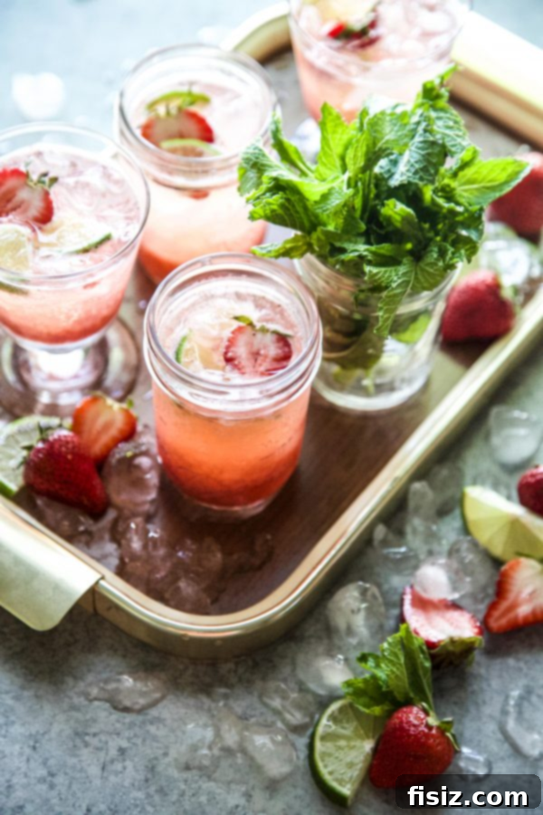29+ Easy St. Patricks Day Recipes for a Fun Celebration 4 Refreshing Strawberry Gin and Tonic, a perfect St. Patrick's Day cocktail