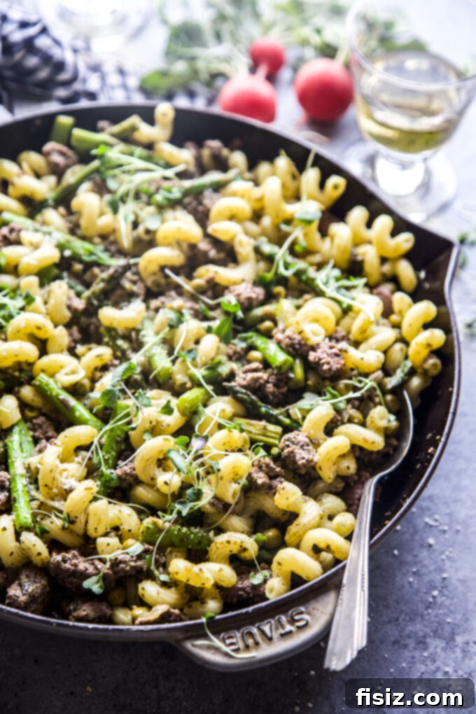 Tender Lamb Pasta with Vibrant Spring Pesto 3 Close-up of Spring Pesto Lamb Pasta dish