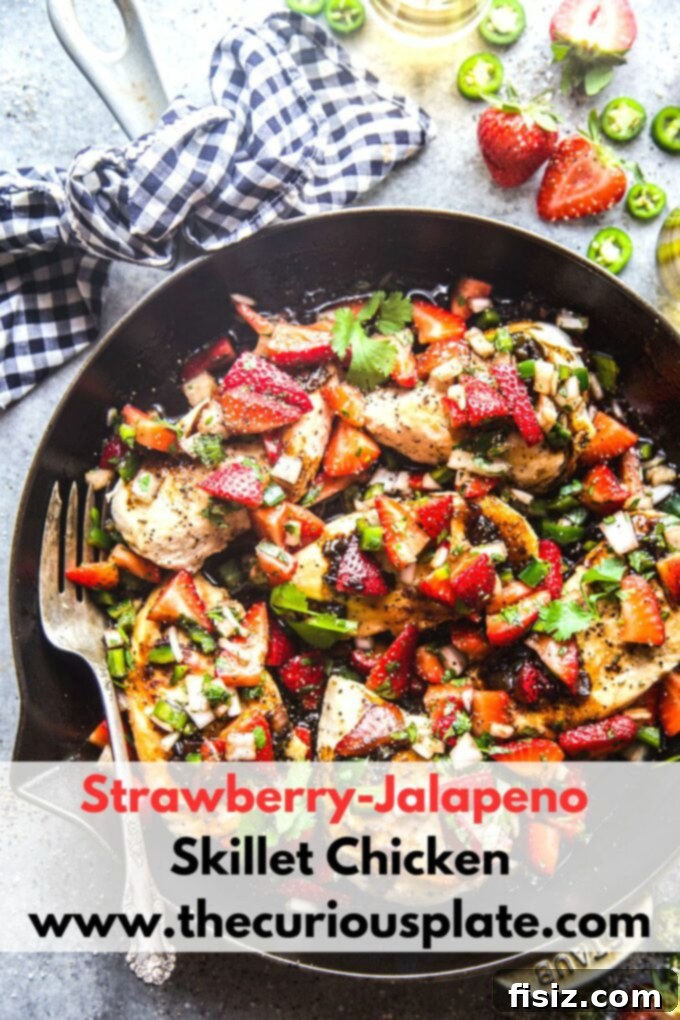 Sweet Heat Strawberry-Jalapeño Chicken 11 A final close-up of the Strawberry-Jalapeño Skillet Chicken, vibrant and inviting.