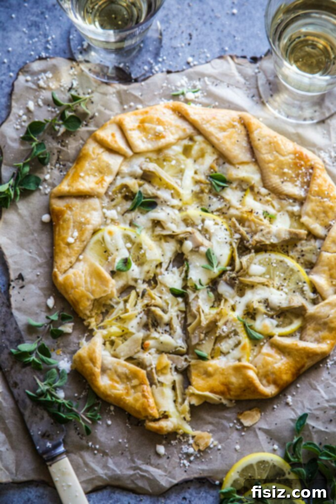 38 Delicious Mother's Day Recipes 3 Artisan Lemon, Feta, and Artichoke Galette, a perfect savory appetizer