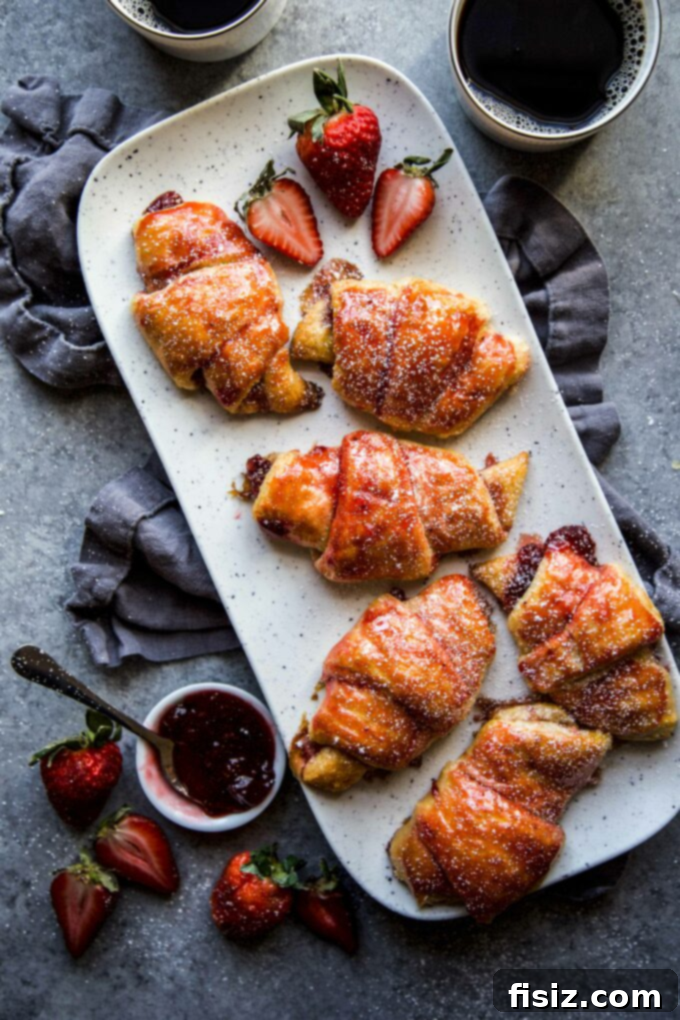 38 Delicious Mother's Day Recipes 4 Flaky Easy Strawberry and Cardamom Croissants, perfect for a sweet brunch