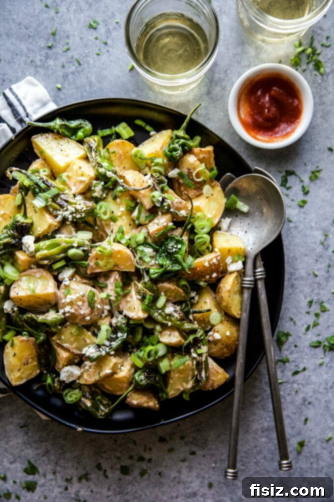 49 Must-Make Recipes For A Perfect June 7 Roasted Potato Salad with Shishito Peppers, a flavorful side for summer potlucks