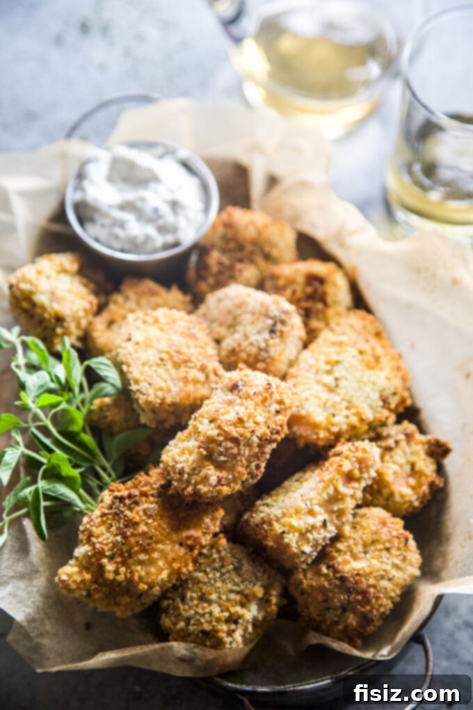 Crispy Air Fryer Greek Salmon Bites 3 Close-up of golden crispy Air Fryer Greek Salmon Bites