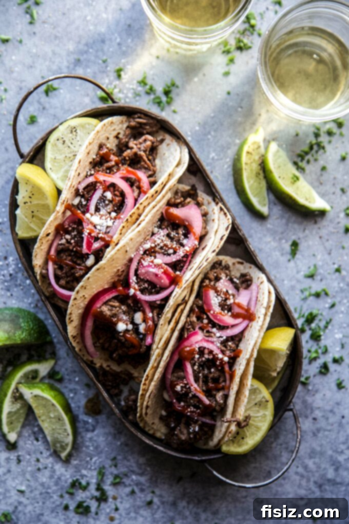 Effortless Evenings: Quick Back-to-School Dinners for Busy Families 5 Sesame Beef Tacos with Quick Pickled Onions, a perfect quick beef dinner for back-to-school.