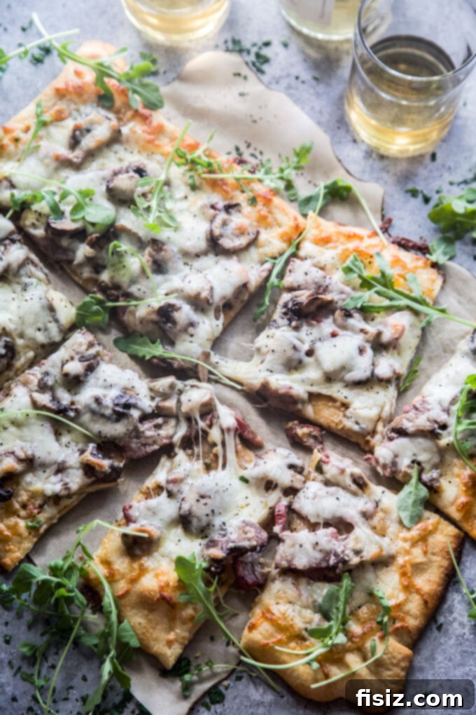 Cowboy Butter Steakhouse Pizza 6 ingredients for cowboy butter steak pizza laid out