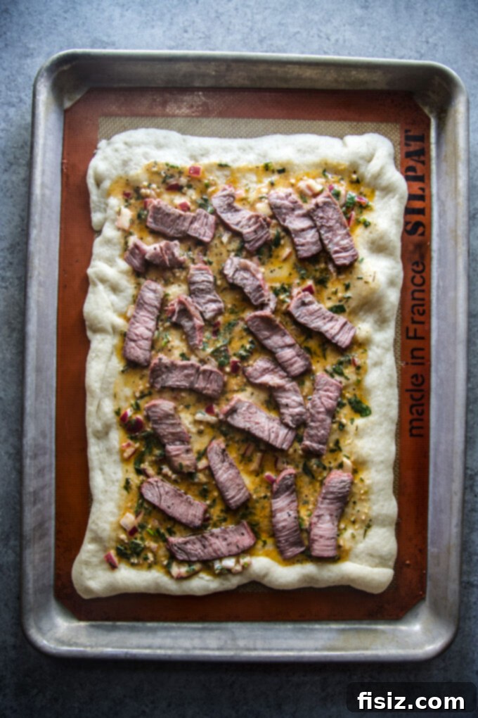 Cowboy Butter Steakhouse Pizza 8 another view of the delicious cowboy butter steak pizza