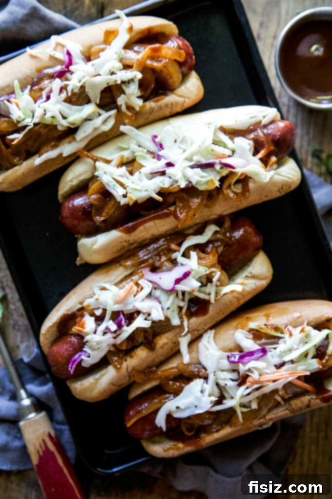 38 Easy Labor Day Recipes for Effortless Entertaining 6 Loaded Barbecue Bison Hot Dogs - a hearty Labor Day dinner idea