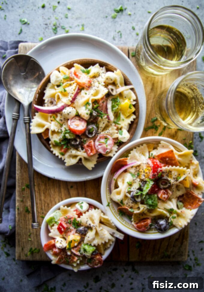 38 Easy Labor Day Recipes for Effortless Entertaining 7 Easy Pizza Pasta Salad - a crowd-pleasing Labor Day side dish